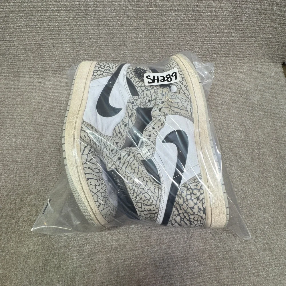 Nike Air Jordan 1 Retro High White Cement Kids 7 White DZ5485-052